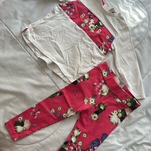 Baker White and Pink Floral Outfit